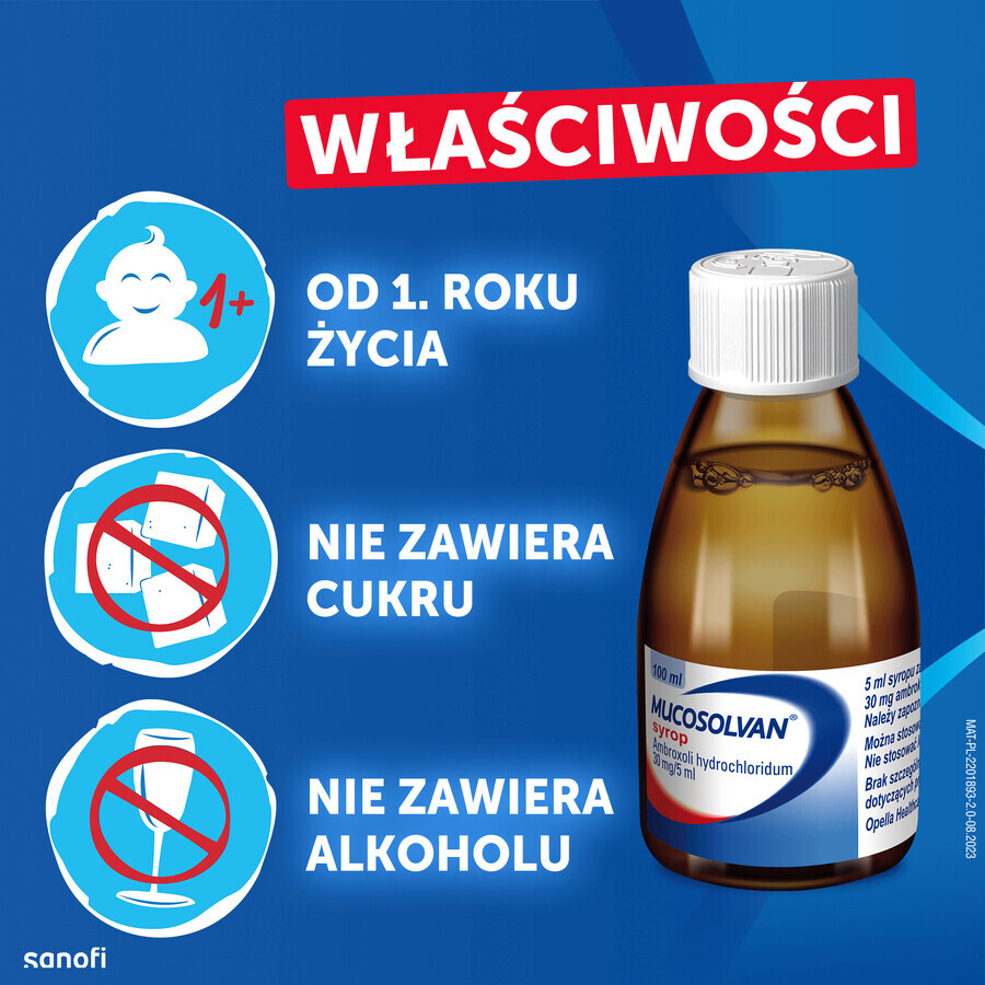 Mucosolvan 30 mg/5 ml, sirop, 100 ml