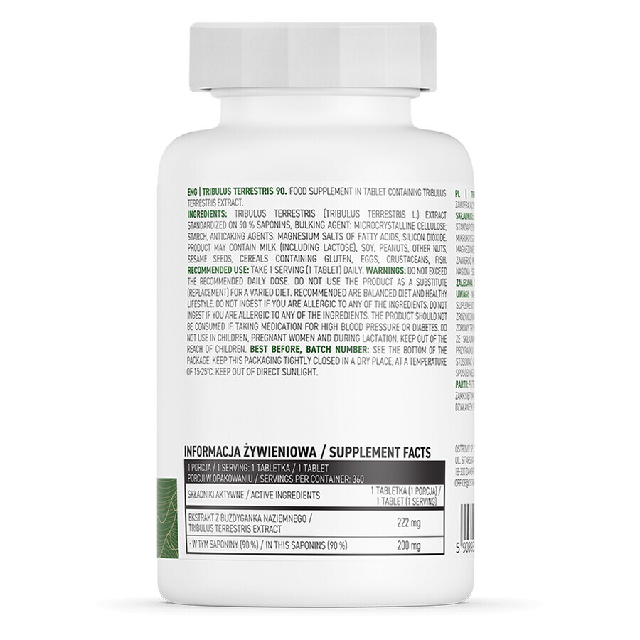 OstroVit Tribulus Terrestris 90, 360 comprimés