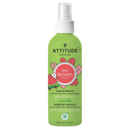 Attitude Natural Care, Spray de descurcare a părului, pepene roșu și nucă de cocos, 240 ml