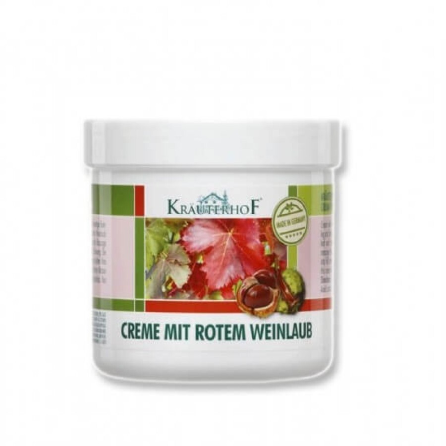 Crema pentru picioare cu castane si vita de vie rosie, 250 ml, Krauterhof recenzii