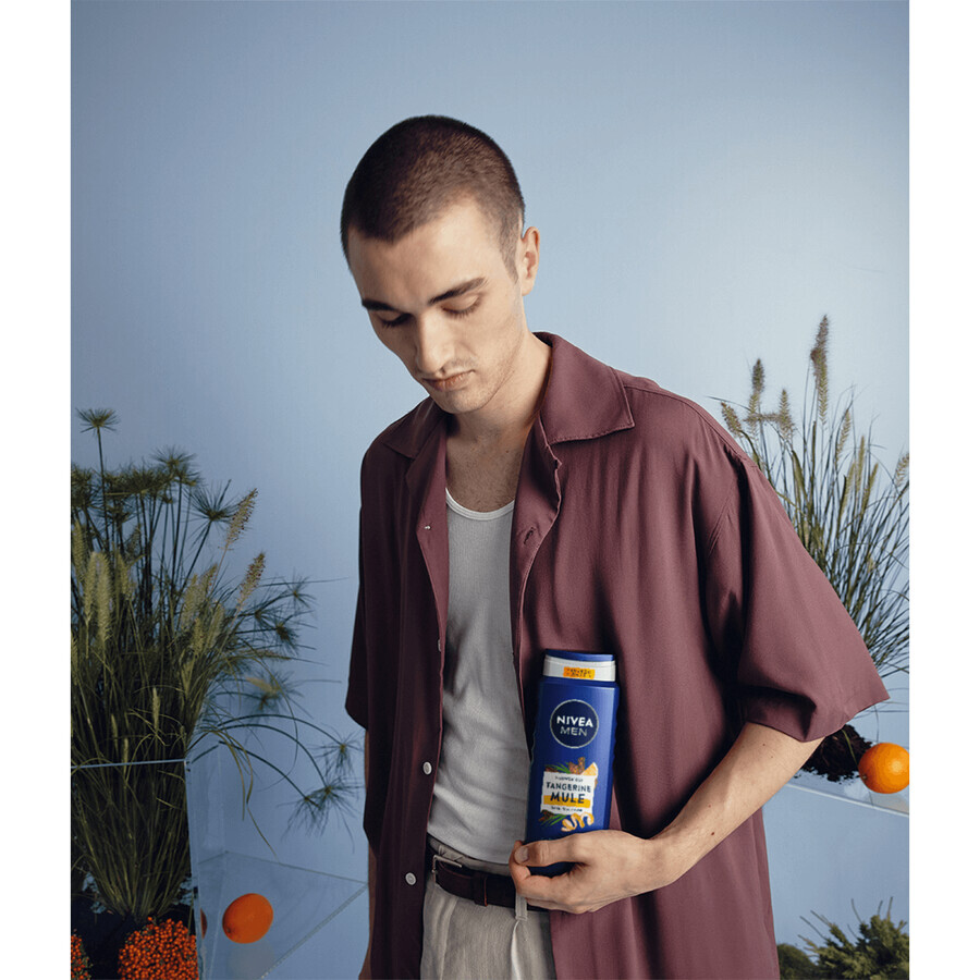 Nivea Men, 3-in-1 douchegel voor gezicht, lichaam en haar, Tangerine Mule, 500 ml