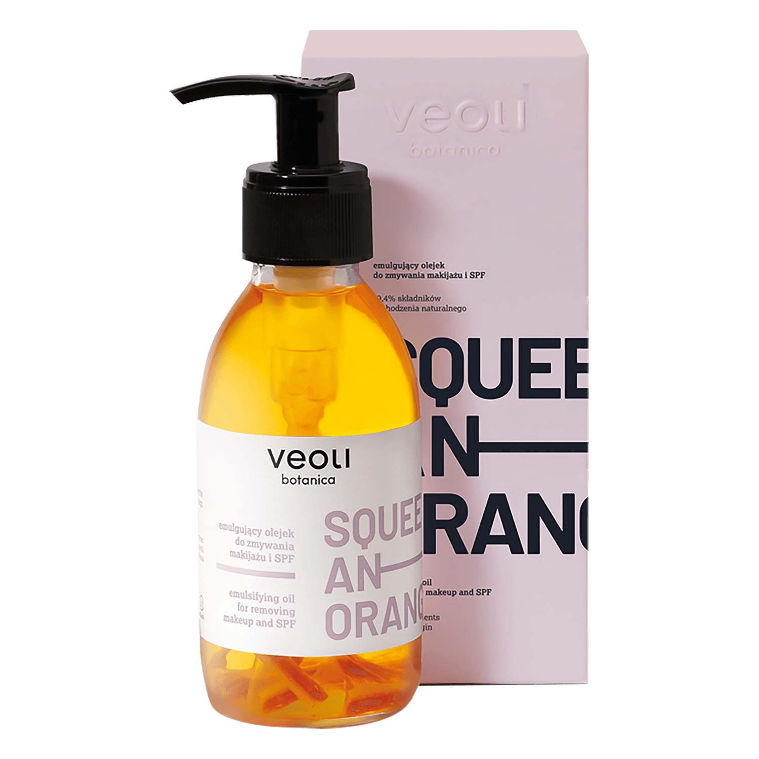 Veoli Botanica Squeeze An Orange, ulei emulgator demachiant și SPF, aromă de portocale, 132,7 g