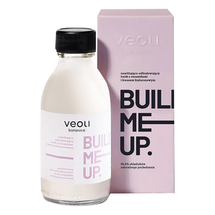 Veoli Botanica Build Me Up, moisturizing and reconstructive tonic with ceramides and hyaluronic acid, 150 ml