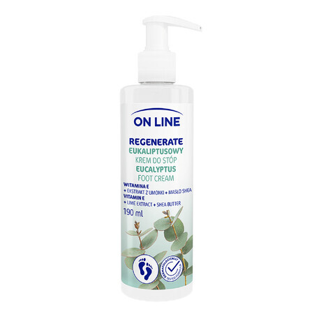 On Line Regenerate, foot cream with eucalyptus, 190 ml