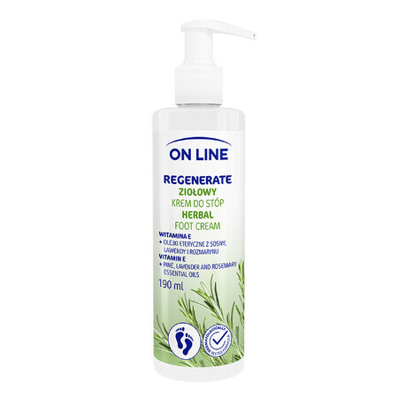 On Line Regenerate, herbal foot cream, 190 ml