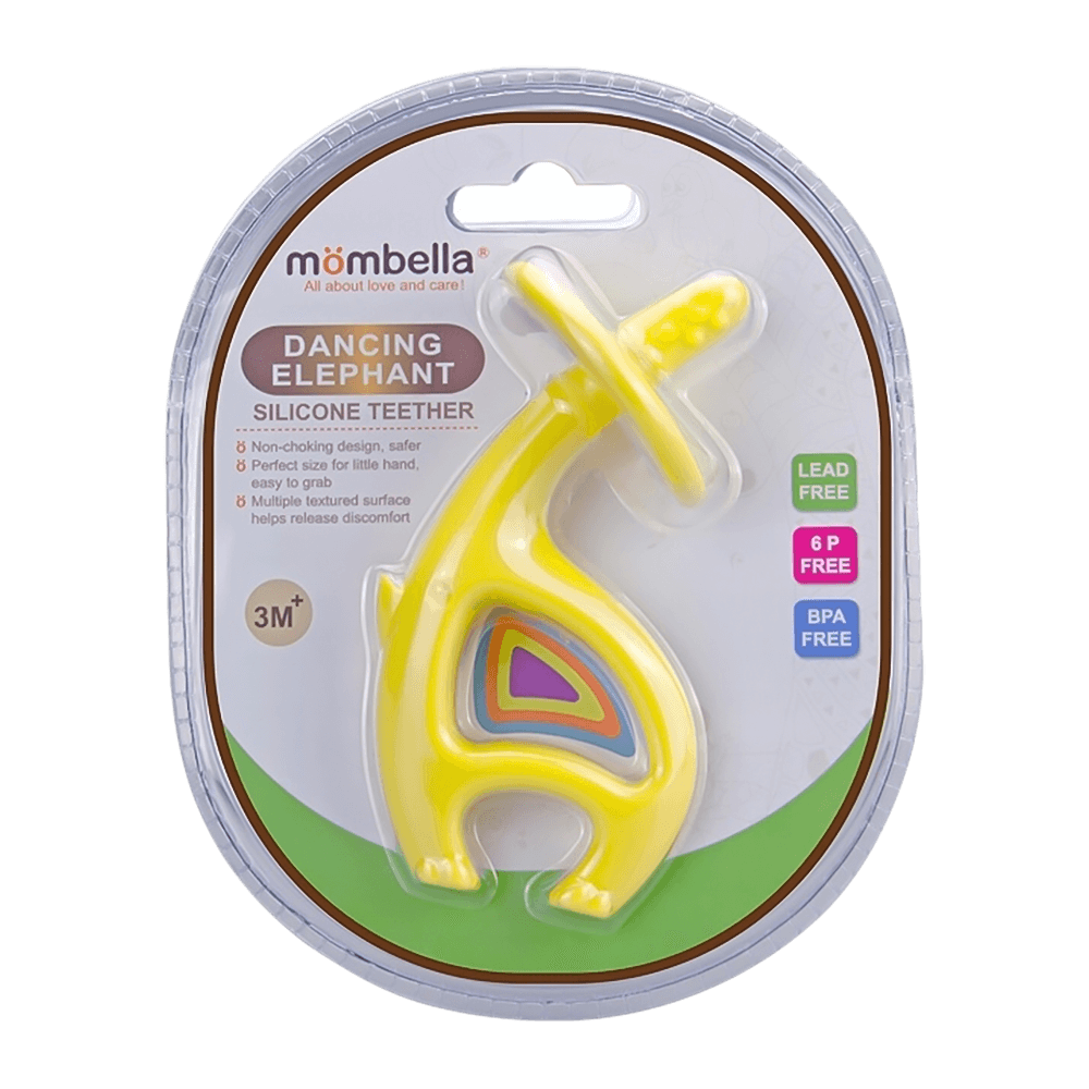 Mombella, teether, Dancing Elephant, lamaie, de la 3 luni, 1 buc