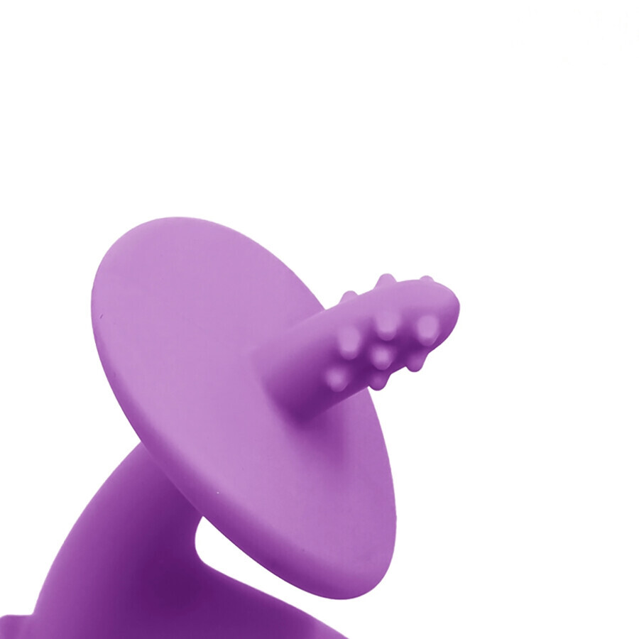 Mombella, teether, Dancing Elephant, violet, de la 3 luni, 1 buc