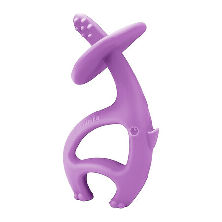 Mombella, teether, Dancing Elephant, violet, de la 3 luni, 1 buc