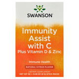 Swanson Immunity Assist cu C, aromă de citrice, 8 g x 30 pliculețe