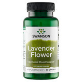 Swanson Lavender Flower, lavandă, 60 capsule