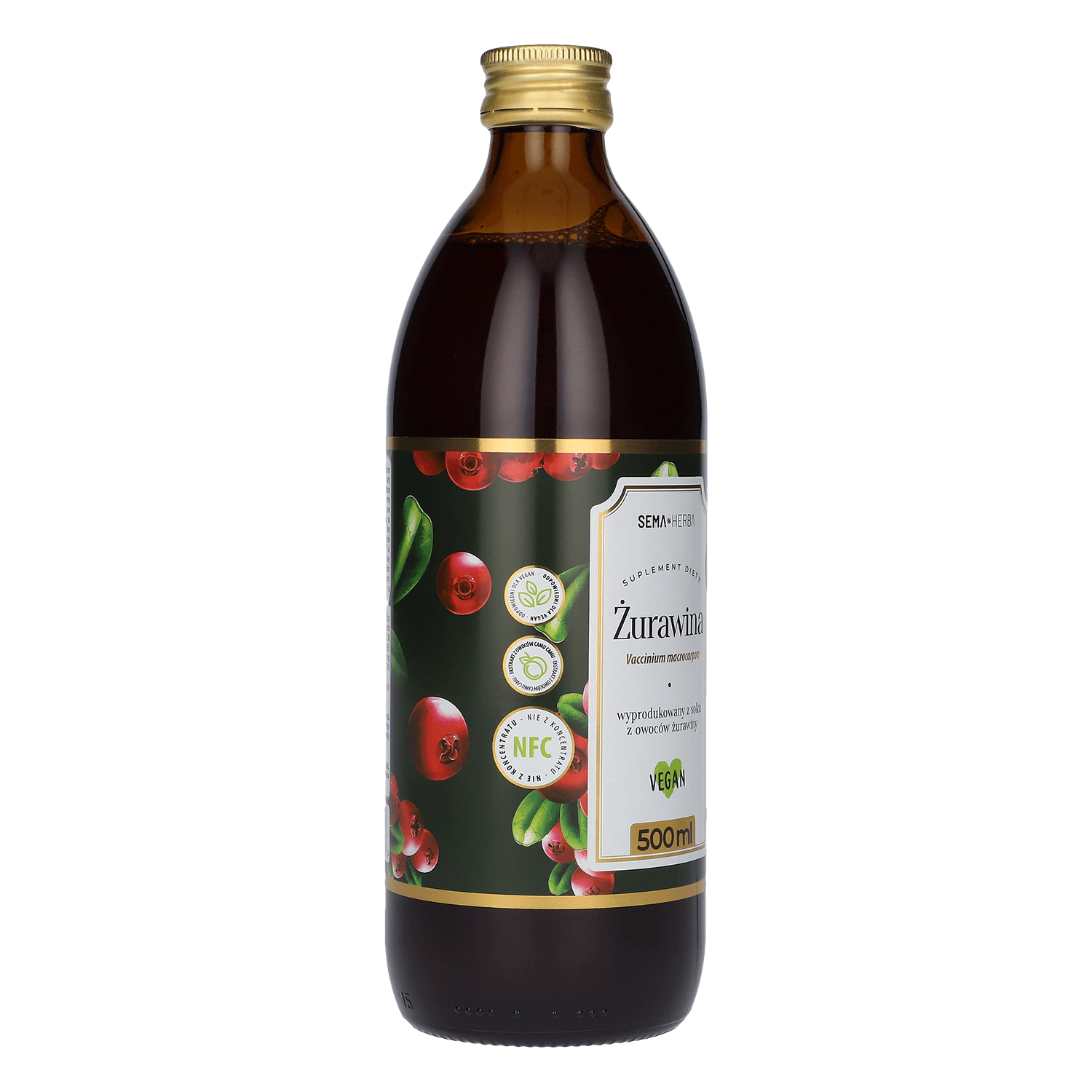 SEMA Herba Cranberry, suc de fructe, 500 ml