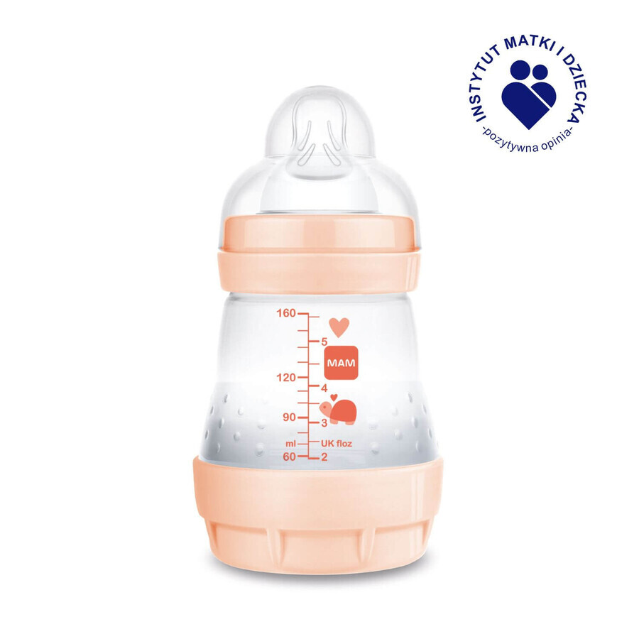 MAM Perfect Start Anti-Colic, sticlă anti-colică, Better Together, fată, de la naștere, 160 ml