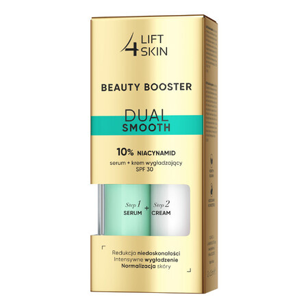 Lift4Skin Beauty Booster Dual Smooth Set, 10% Niacinamide Serum, 15ml + Smoothing Cream, SPF 30, 15ml