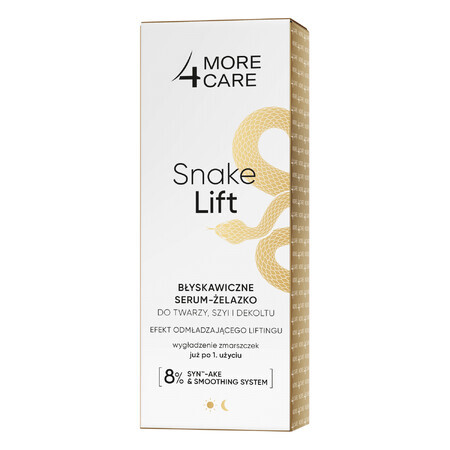 More4Care Snake Lift, sérum-plancha instantáneo para rostro, cuello y escote, 35 ml