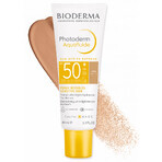 Set Bioderma Photoderm Aquafluide, fluid ultraușor pentru pielea sensibilă, nuanță închisă, SPF 50+, 40 ml + gel-cremă calmant pentru prelungirea bronzului, 100 ml