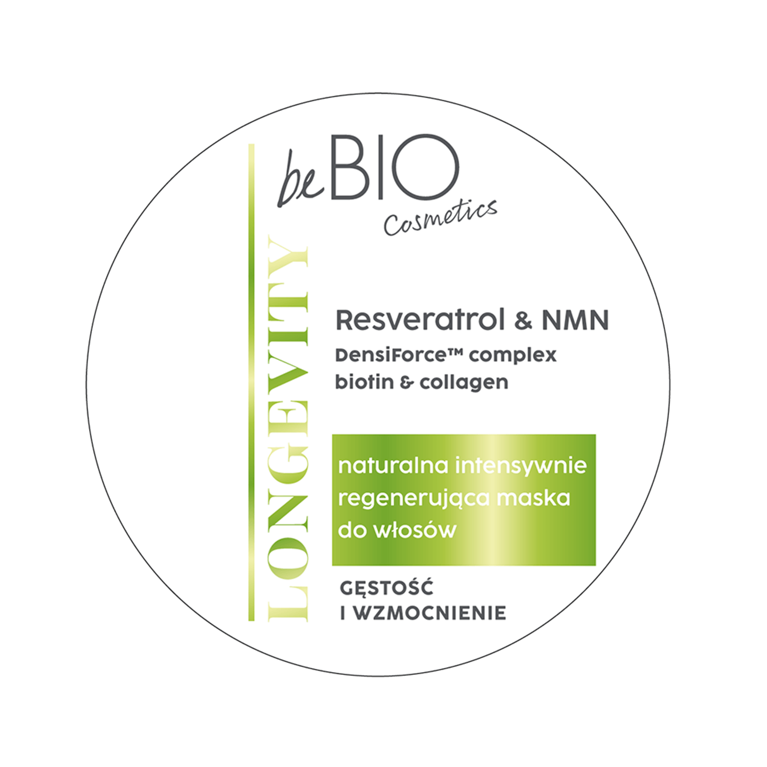 beBIO Cosmetics Longevity, mască de păr regenerantă intensivă naturală, 250 ml