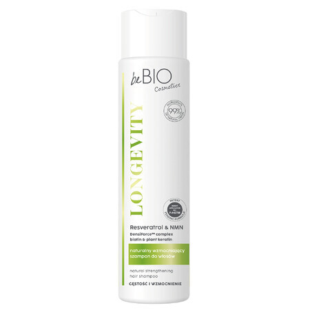 beBIO Cosmetics Longevity, șampon natural pentru întărirea părului, 300 ml