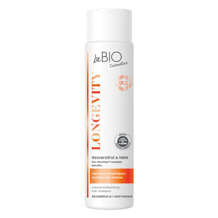 beBIO Cosmetics Longevity, natuurlijke vochtinbrengende haarshampoo, 300 ml