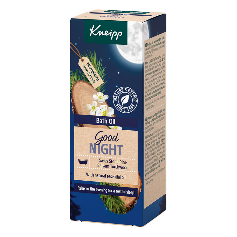 Kneipp Good Night Pin elvețian și Amyris, ulei de baie, 100 ml