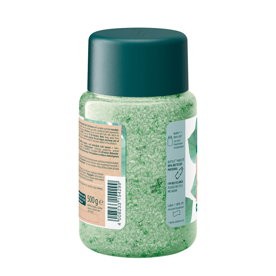 Kneipp Saison froide Eucalyptus, cristaux de sel minéral pour le bain, 500 g