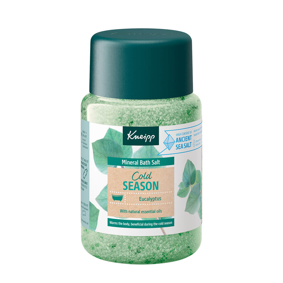 Kneipp Saison froide Eucalyptus, cristaux de sel minéral pour le bain, 500 g