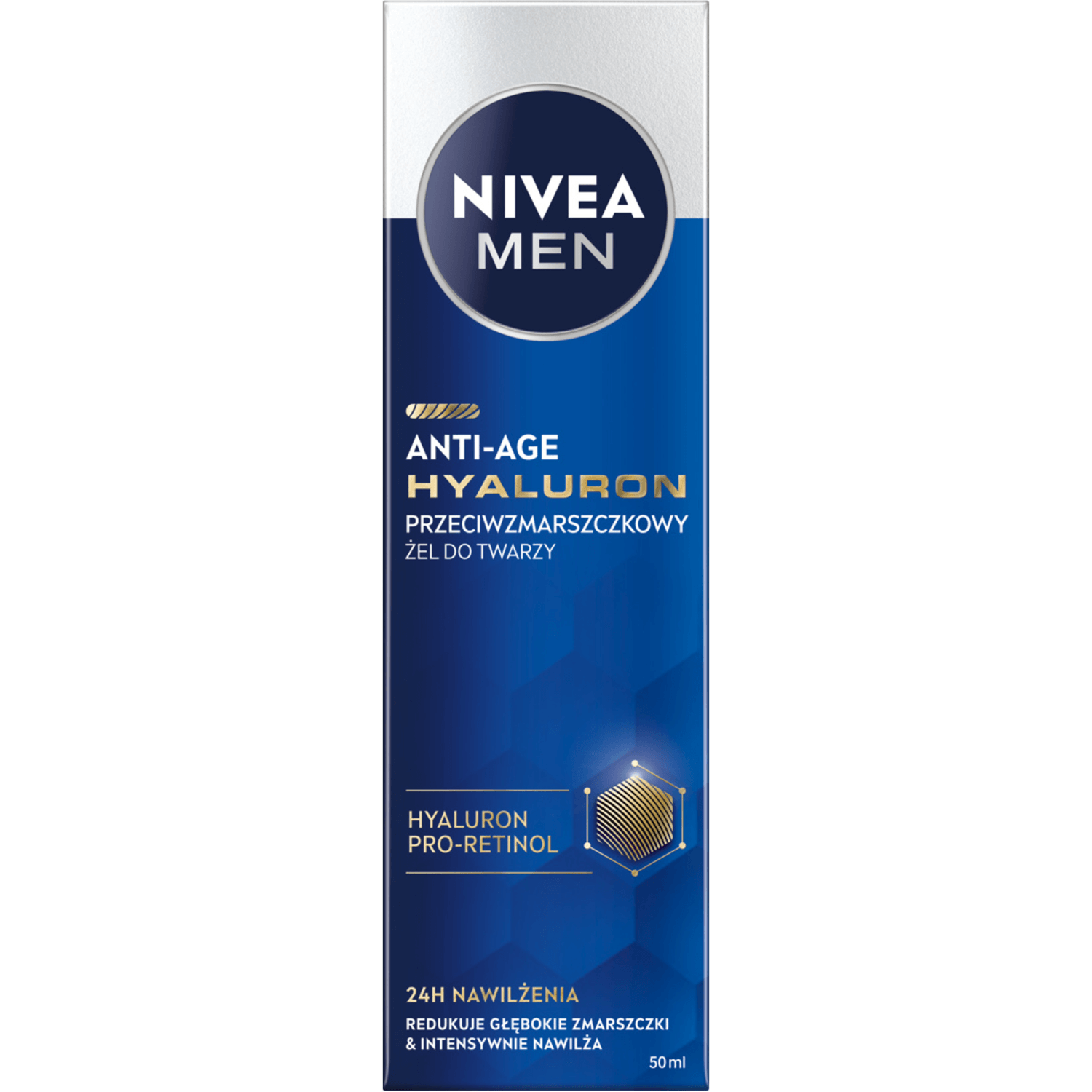 Nivea Men Hyaluron, gel de față antirid, 50 ml