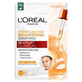 L'Oréal Revitalift Clinical, ser-mască iluminatoare într-o foaie cu vitamina C și acid salicilic, 26 g