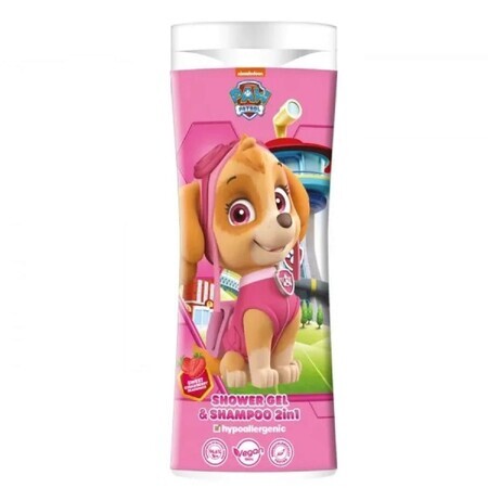 Paw Patrol, gel de duș și șampon 2 în 1, căpșuni, 300 ml