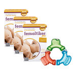 Femaltiker Plus Set, Karamellgeschmack, 3x12 Tütchen + Ster tricolor Wasserbiss gratis