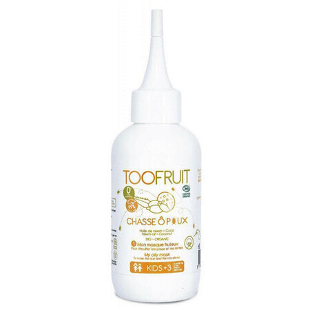 Toofruit, maschera antipidocchi, con oli naturali, dopo il 3° anno, 125 ml