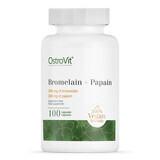 OstroVit Bromelain + Papaină, 100 capsule