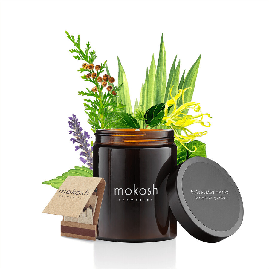 Mokosh, vegetable soy candle, oriental garden, 140 g