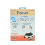 Potette Plus, inserție pliabilă pentru oliță din silicon, gri, 1 buc