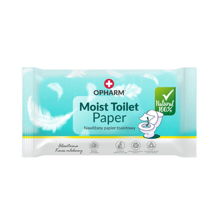 Opharm Moist Toilet Paper set, papier hygiénique humidifié, 10 x 48 pièces