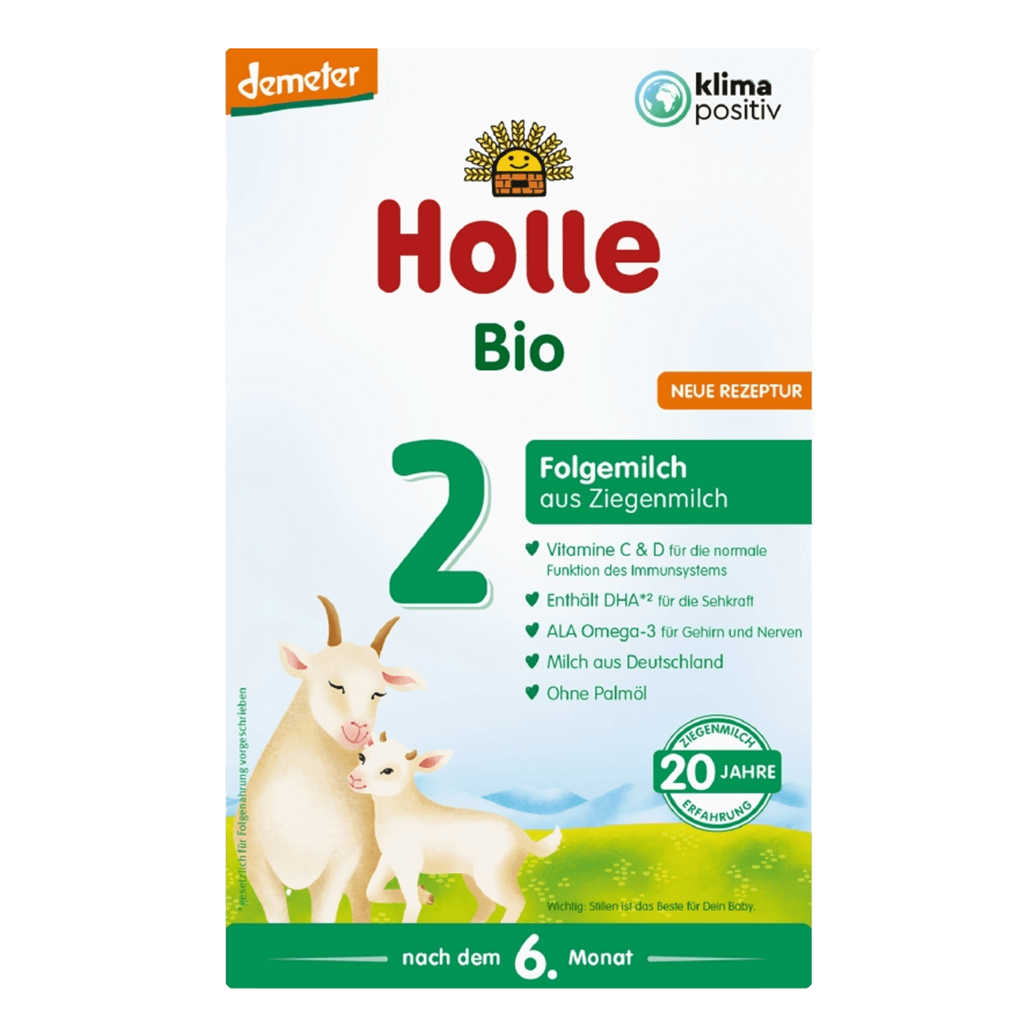 Holle Bio 2, lapte de continuare pe bază de lapte de capră, de la 6 luni, 400 g