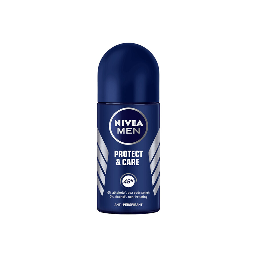 Nivea Men Protect &amp; Care set gel de ducha 3 en 1 para rostro, cuerpo y cabello, 250 ml + antitranspirante roll-on, 48h, 50 ml + crema para rostro, cuerpo y manos, 75 ml