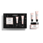 Set Lierac Hydragenist, gel-cremă hidratant iluminator, 50 ml + ser, 15 ml + cremă de ochi, 7,5 ml cadou