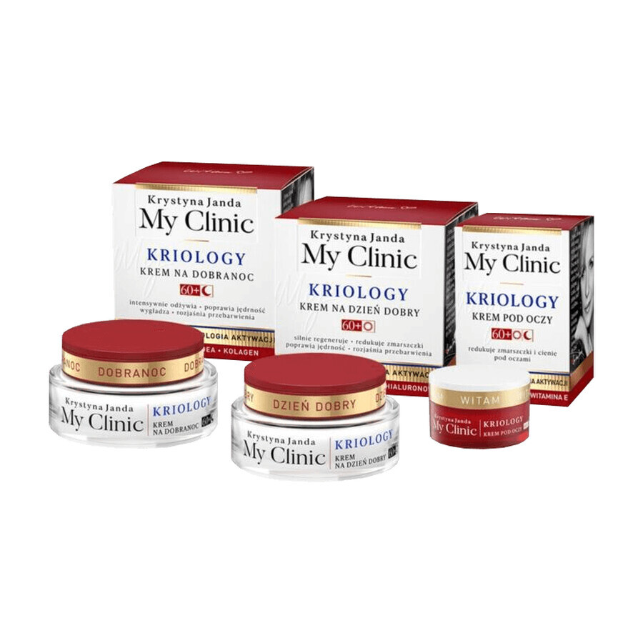 Janda My Clinic Kriology 60+ set, cremă de zi 50 ml + cremă de noapte 50 ml + cremă de ochi 15 ml