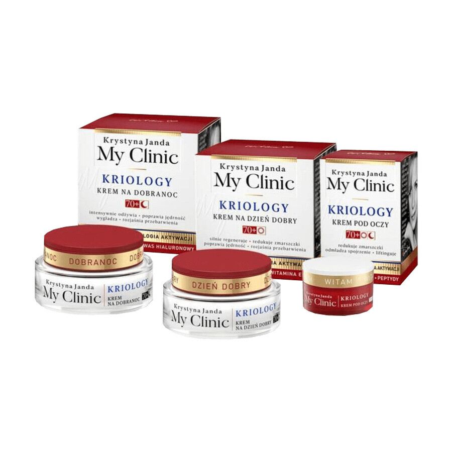 Janda My Clinic Kriology 70+ set, crema de día 50 ml + crema de noche 50 ml + crema de ojos 15 ml