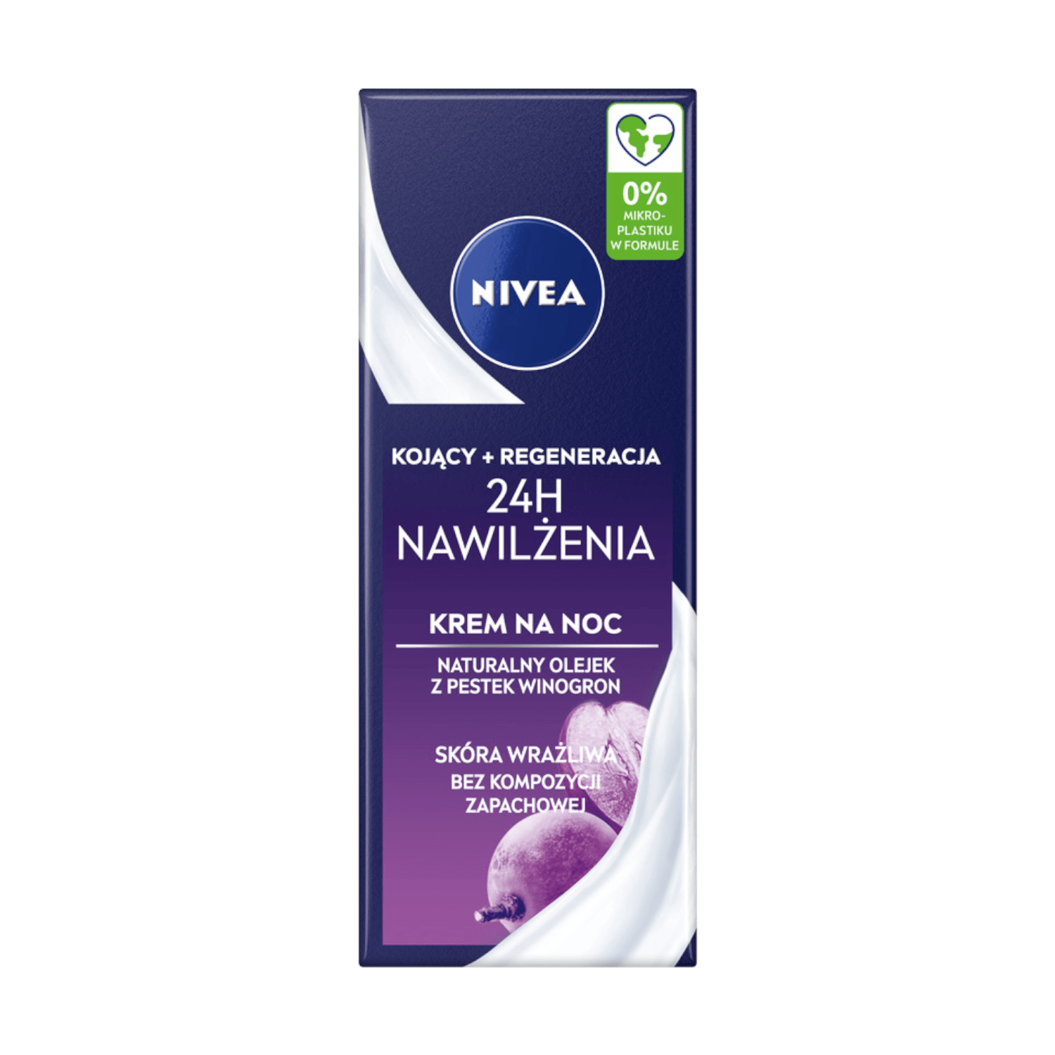 Nivea 24H Hydration, cremă de noapte calmantă și regenerantă, 50 ml