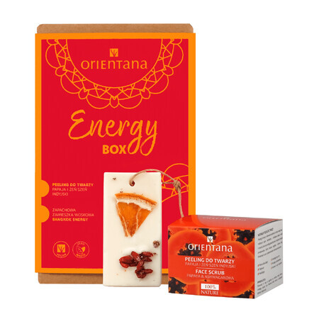 Orientana Energy Box Set, Gesichtspeeling, 50 g + Duftanhänger, Bangkok Energy