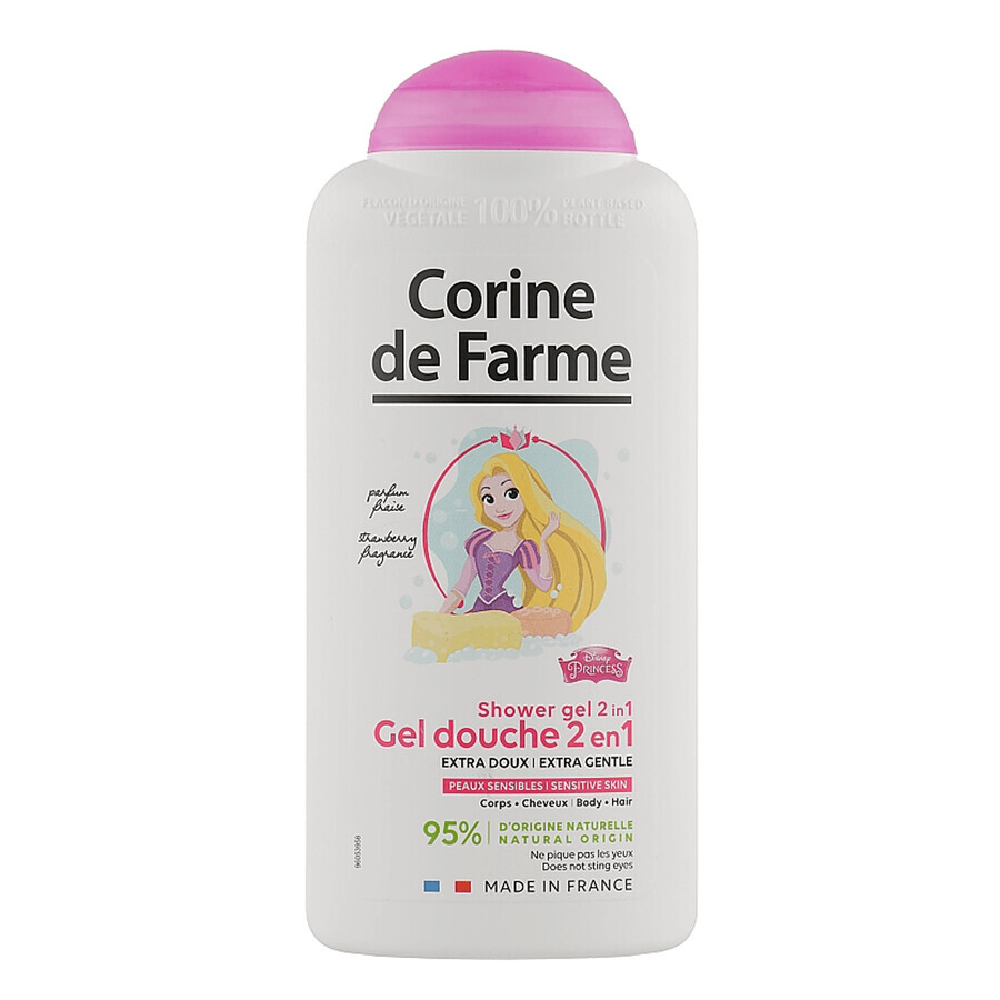 Set Corine De Farme Disney Princess, apă de toaletă, 30 ml + gel de duș, 300 ml + agrafe de păr, 2 bucăți + brățară, 1 bucată