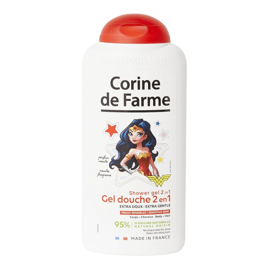 Corine De Farme Disney Wonder Woman set, apă de toaletă, 30 ml + gel de duș, 300 ml + agrafe de păr, 2 bucăți + brățară, 1 bucată