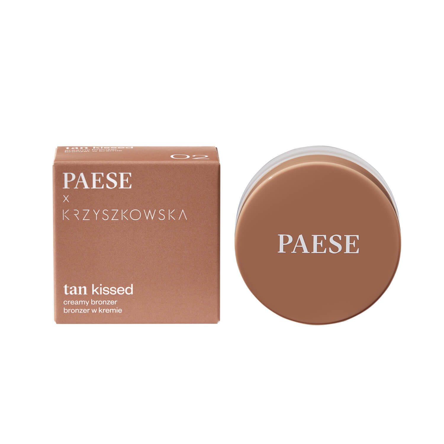 Paese x Krzyszkowska Tan Kissed, bronzer în cremă, 02, 12 g