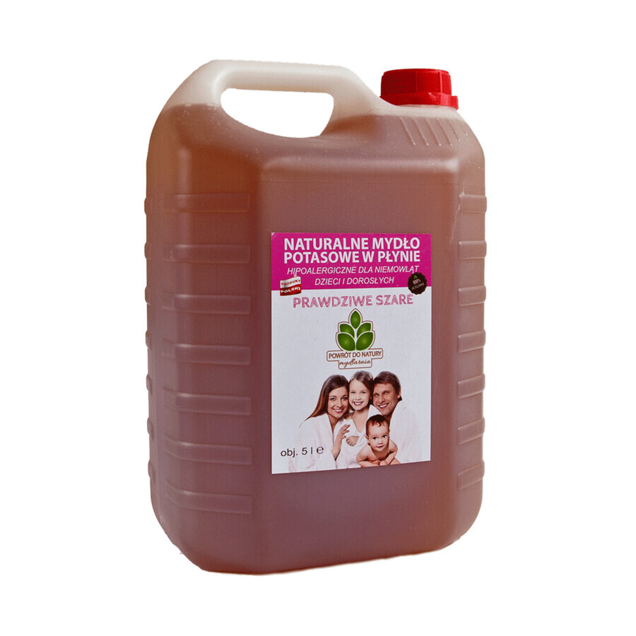 Back to Nature, săpun lichid de potasă gri natural, stoc, 5 l