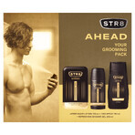 STR8 Ahead set, aftershave, 100 ml + deodorant spray, 150 ml + douchegel, 250 ml