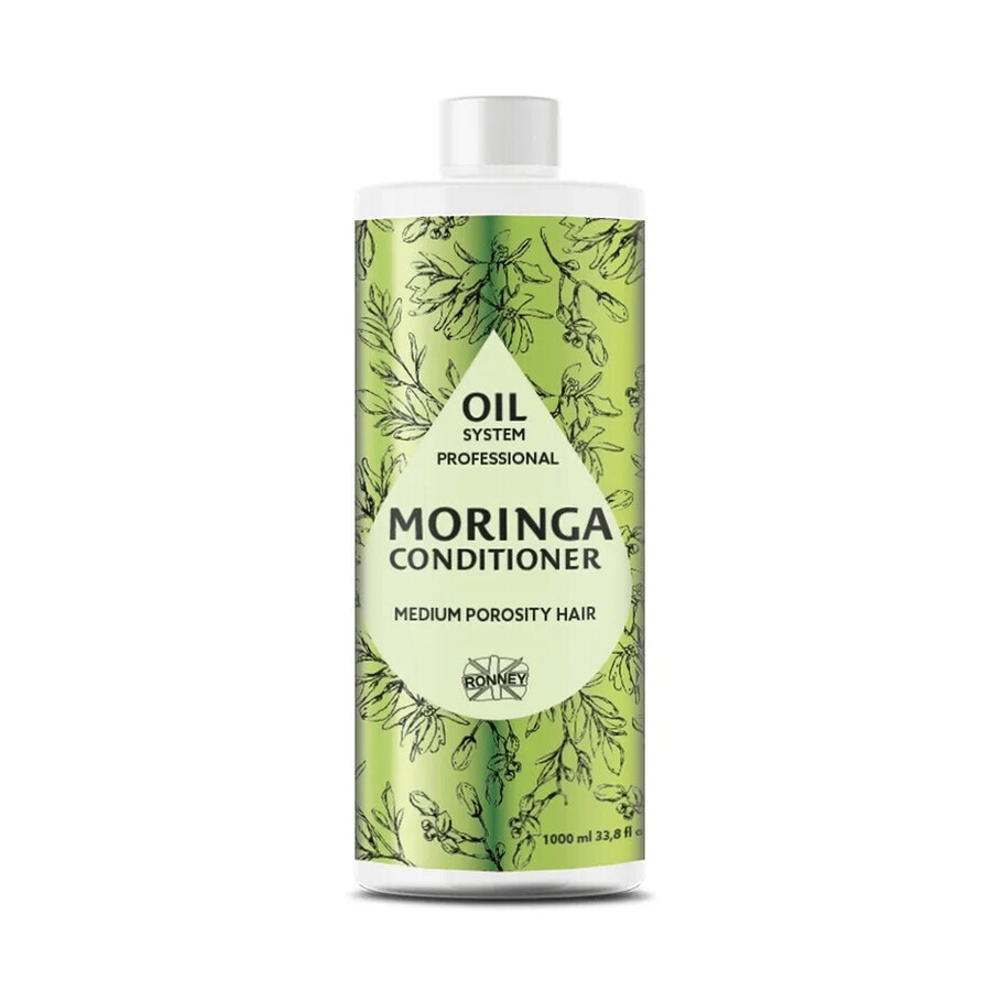 Ronney Professional Oil System Medium Porosity Haar, conditioner voor medium poreus haar met moringa olie, 1000 ml