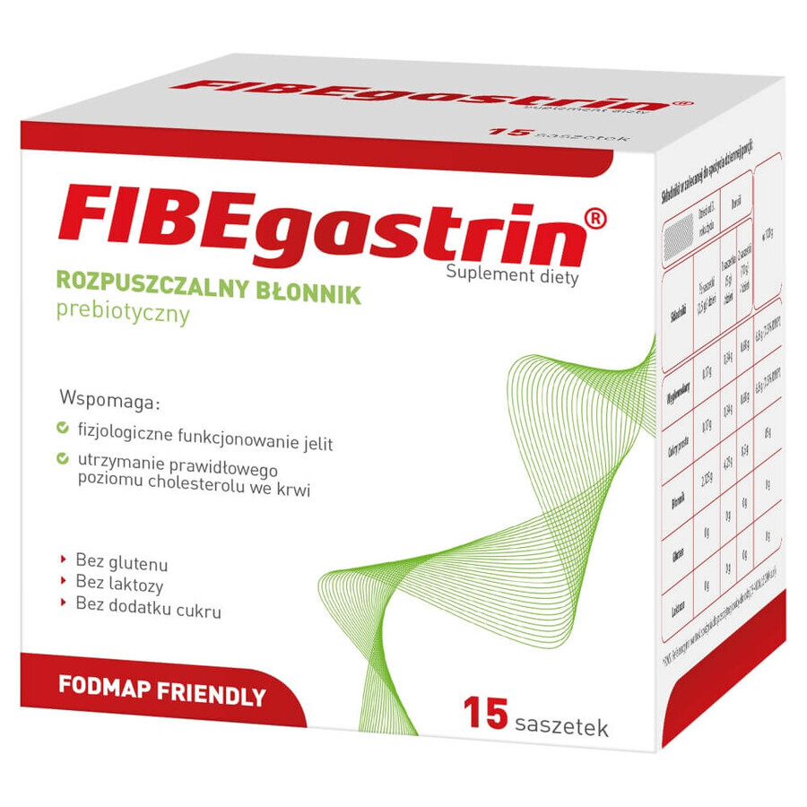 FIBEgastrin, 5 g x 15 pliculețe