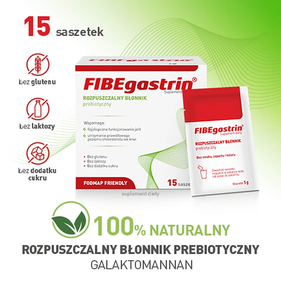 FIBEgastrin, 5 g x 15 pliculețe