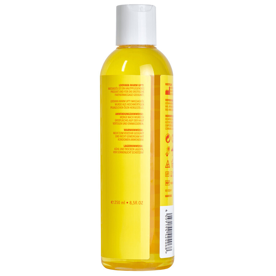 Loovara Warm Up!, warming massage oil, 250 ml